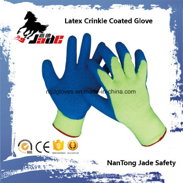 10g de algodão Palm Latex Crinkle Finish Coated Glove